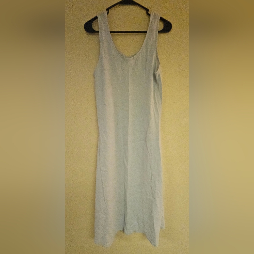 Linen Slip Dress, Light Blue